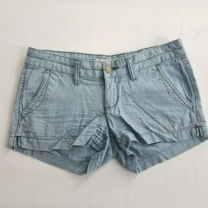 SO blue chambray women juniors shorts size 0